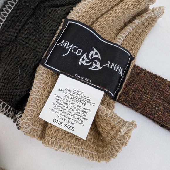 Myco Anna Scarf Deconstructed Long Warm Fall Neutral Earthy - Picture 6 of 10